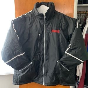 Coca-Cola XL black w/reflection winter shell work coat